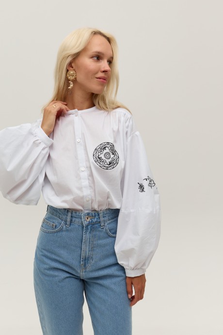 Блуза з вишивкою 38193819 купить