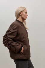 Коричневий бомбер 4070 фото 4