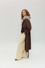 Коричневий плащ 4030 фото 10