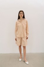 Шорти у жовту - білу смужку 3808 фото 1