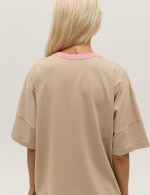 Бежева футболка 3996 фото 6