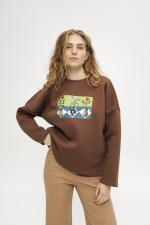 Коричневий світшот 3908 фото 0