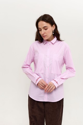 Рожева сорочка у смужку 39513951 купить