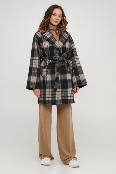 Вкорочене пальто у клітку 33163316 купить