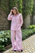 Рожеві брюки максі 3823 фото 1