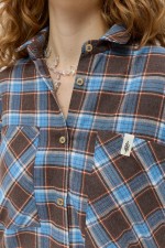 Синя картата сорочка 4016 фото 6