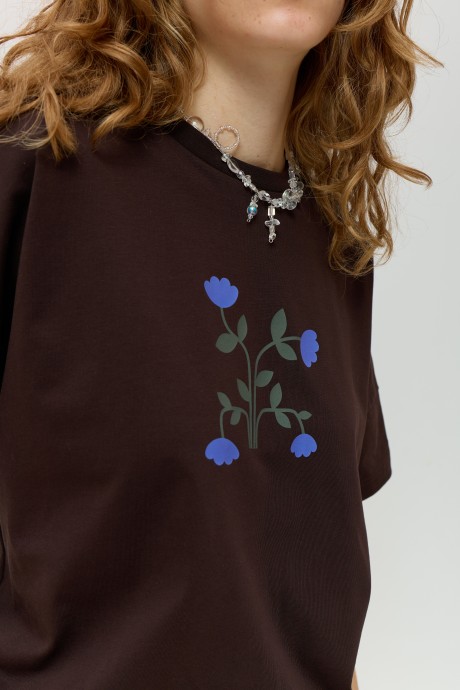 Коричнева футболка 40114011 купить