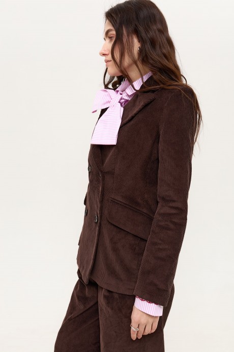 Вельветовий коричневий жакет 39483948 купить