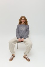 Сірий лонгслів 4018 фото 6