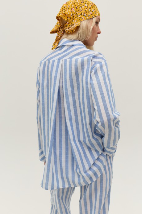 Сорочка у біло-блакитну смужку 39913991 купить