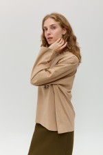 Бежевий лонгслів 4020 фото 3