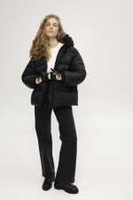 Чорний пуховик 3899 фото 4