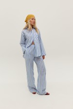 Сорочка у біло-блакитну смужку 3991 фото 3