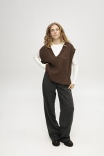 Коричневий жилет 3882 фото 0