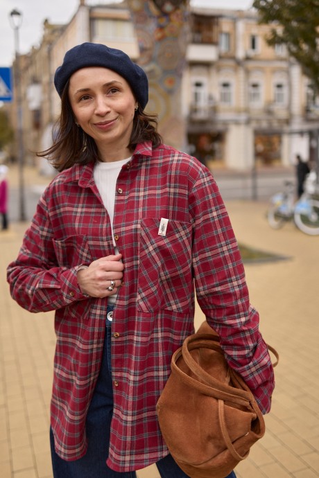 Червона картата сорочка 40534053 купить