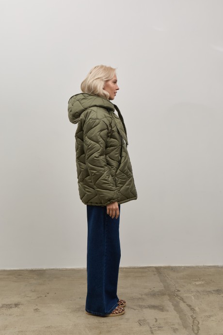 Зелена стьобана куртка 40754075 купить