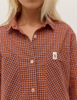 Помаранчева картата сорочка 3988 фото 6