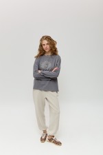 Сірий лонгслів 4018 фото 1