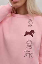 Рожевий світшот 4073 фото 3