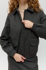 Сірий бомбер 4025 фото 7