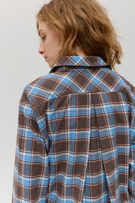 Синя картата сорочка 40164016 купить