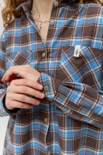 Синя картата сорочка 4016 фото 5