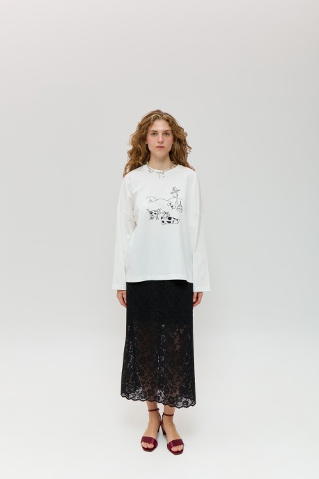 Білий лонгслів 40314031 купить