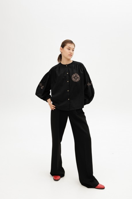 Чорні брюки максі 39013901 купить