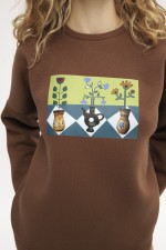 Коричневий світшот 3908 фото 1