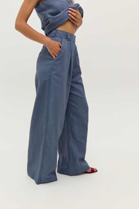 Сині лляні штані 40024002 купить