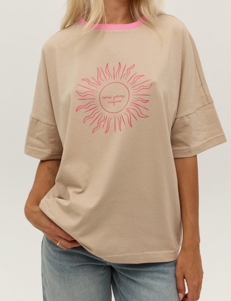 Бежева футболка 39963996 купить