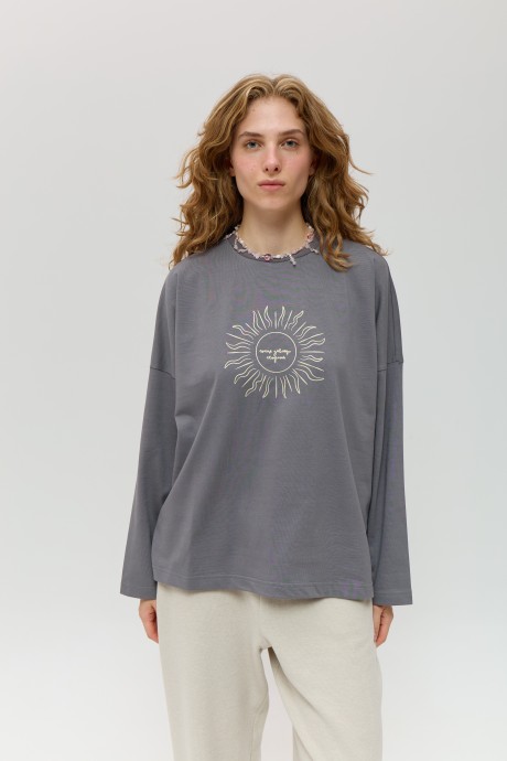 Сірий лонгслів 40184018 купить