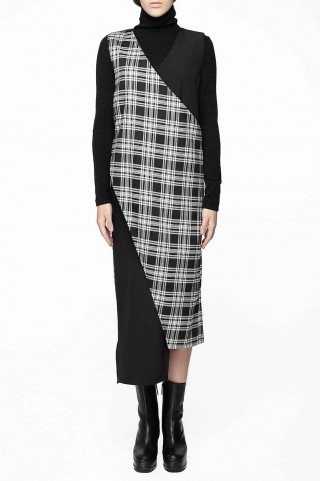 Платье-сарафан с комбинированной тканью1809 купить