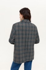 Сірий жакет у клітинку 3944 фото 4