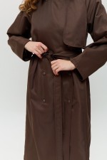 Коричневий плащ 4030 фото 6