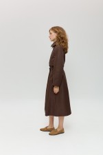 Коричневий плащ 4030 фото 2