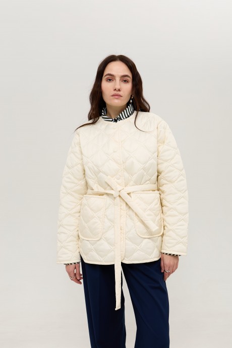 Біла стьобана куртка 39473947 купить