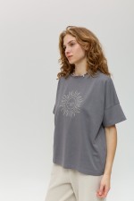 Сіра футболка 4012 фото 3