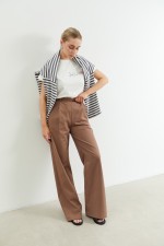 Коричневі брюки максі 3777 фото 2