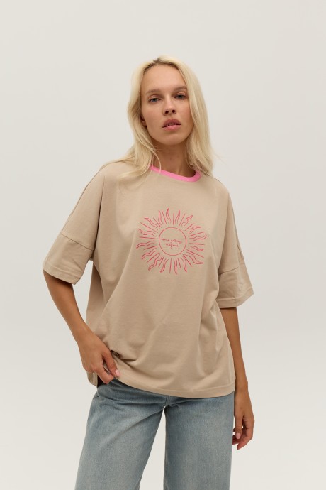 Бежева футболка 39963996 купить