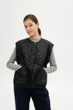 Чорний стьобаний жилет 3881 фото 0