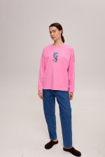 Рожевий лонгслів 3974 фото 0
