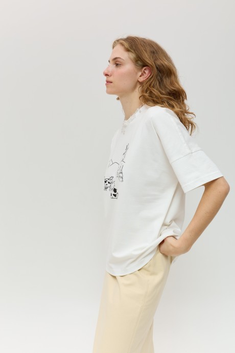 Біла футболка 40194019 купить
