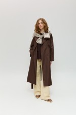 Коричневий плащ 4030 фото 9