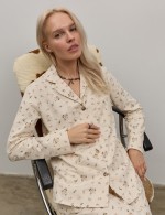 Бежева піжама 4068 фото 3