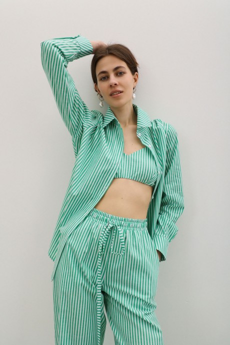 Топ у зелену смужку 38103810 купить