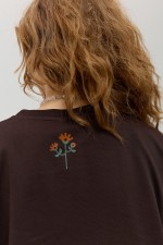 Коричневий лонгслів 4023 фото 6