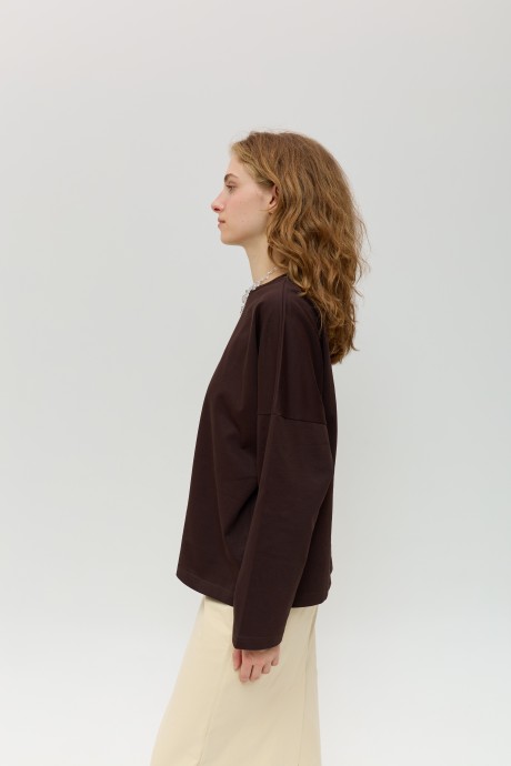 Коричневий лонгслів 40234023 купить