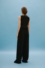 Чорні лляні брюки 3626 фото 1