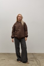 Коричневий бомбер 4070 фото 1
